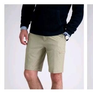 HAGGAR Active Series Shorts Mens 30 Performance Utility Stretch Preppy Slim Fit‎